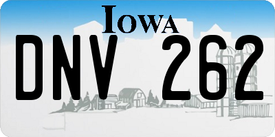 IA license plate DNV262