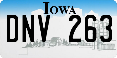 IA license plate DNV263