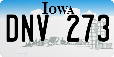 IA license plate DNV273