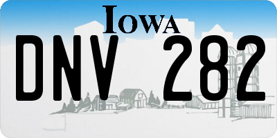 IA license plate DNV282