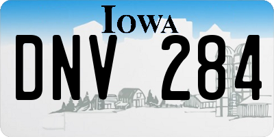 IA license plate DNV284