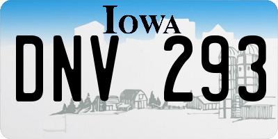 IA license plate DNV293