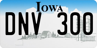 IA license plate DNV300