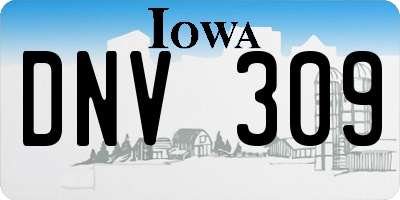 IA license plate DNV309