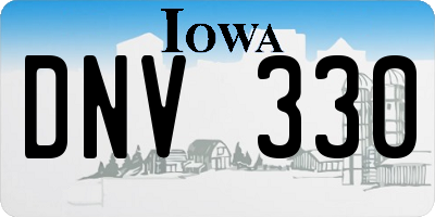 IA license plate DNV330