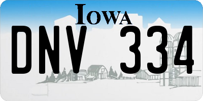 IA license plate DNV334