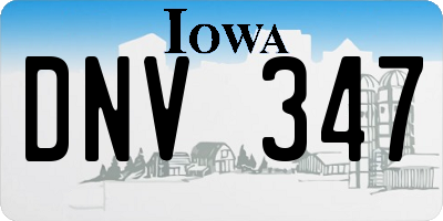 IA license plate DNV347