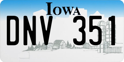 IA license plate DNV351