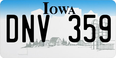 IA license plate DNV359