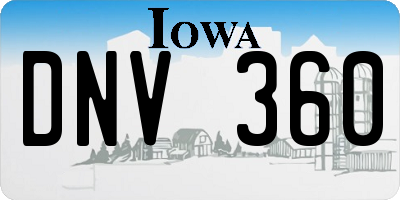 IA license plate DNV360