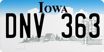 IA license plate DNV363