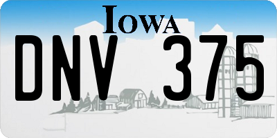 IA license plate DNV375