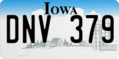 IA license plate DNV379
