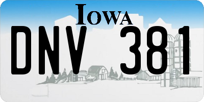 IA license plate DNV381