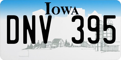 IA license plate DNV395