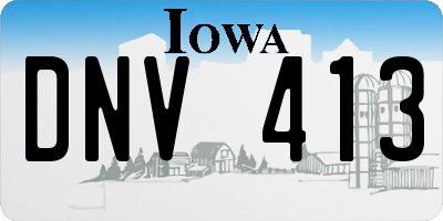IA license plate DNV413