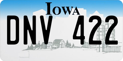 IA license plate DNV422