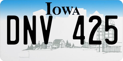 IA license plate DNV425