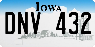 IA license plate DNV432