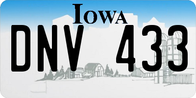 IA license plate DNV433