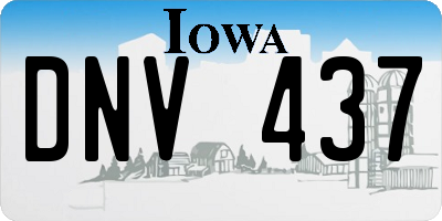 IA license plate DNV437