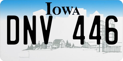 IA license plate DNV446