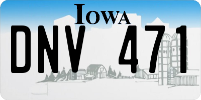 IA license plate DNV471