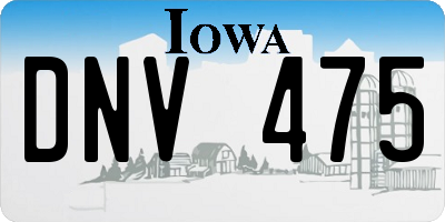 IA license plate DNV475