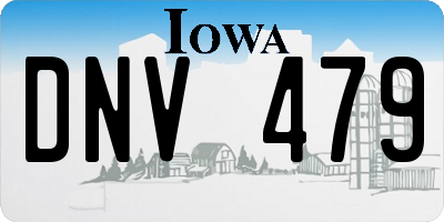 IA license plate DNV479