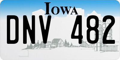IA license plate DNV482