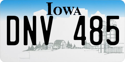 IA license plate DNV485