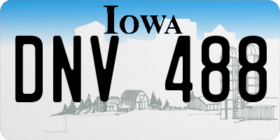 IA license plate DNV488