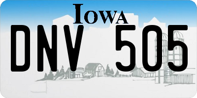 IA license plate DNV505