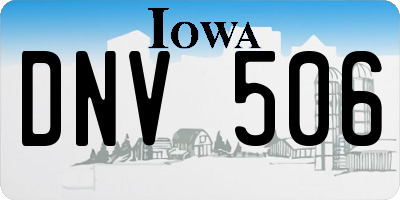 IA license plate DNV506