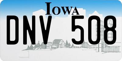 IA license plate DNV508