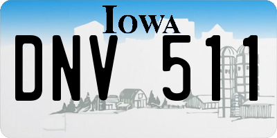 IA license plate DNV511