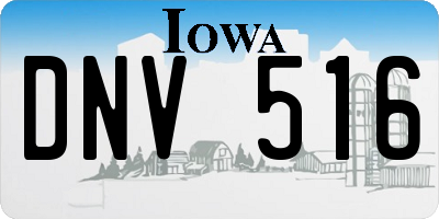 IA license plate DNV516