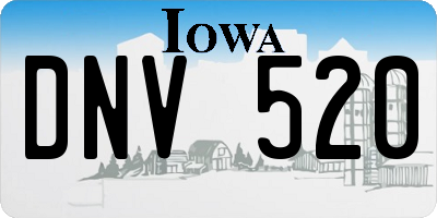 IA license plate DNV520