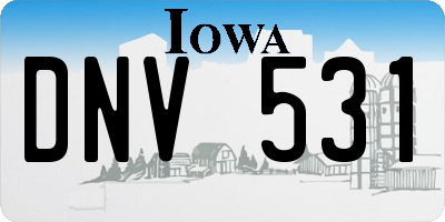 IA license plate DNV531