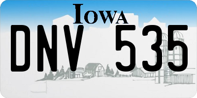 IA license plate DNV535