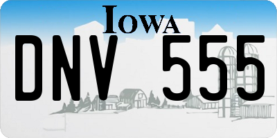 IA license plate DNV555