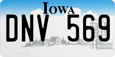 IA license plate DNV569