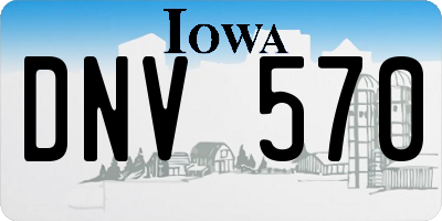 IA license plate DNV570