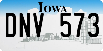 IA license plate DNV573