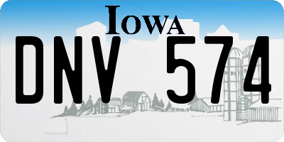 IA license plate DNV574