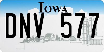 IA license plate DNV577