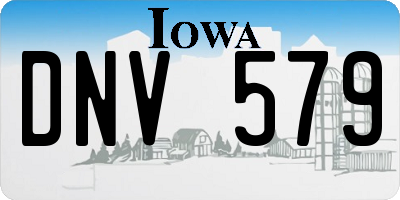 IA license plate DNV579