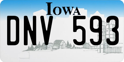 IA license plate DNV593