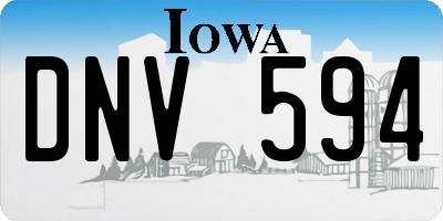 IA license plate DNV594