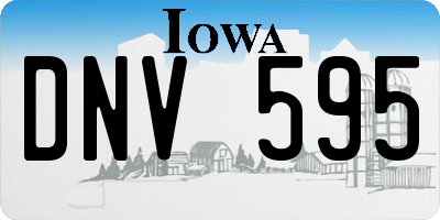 IA license plate DNV595
